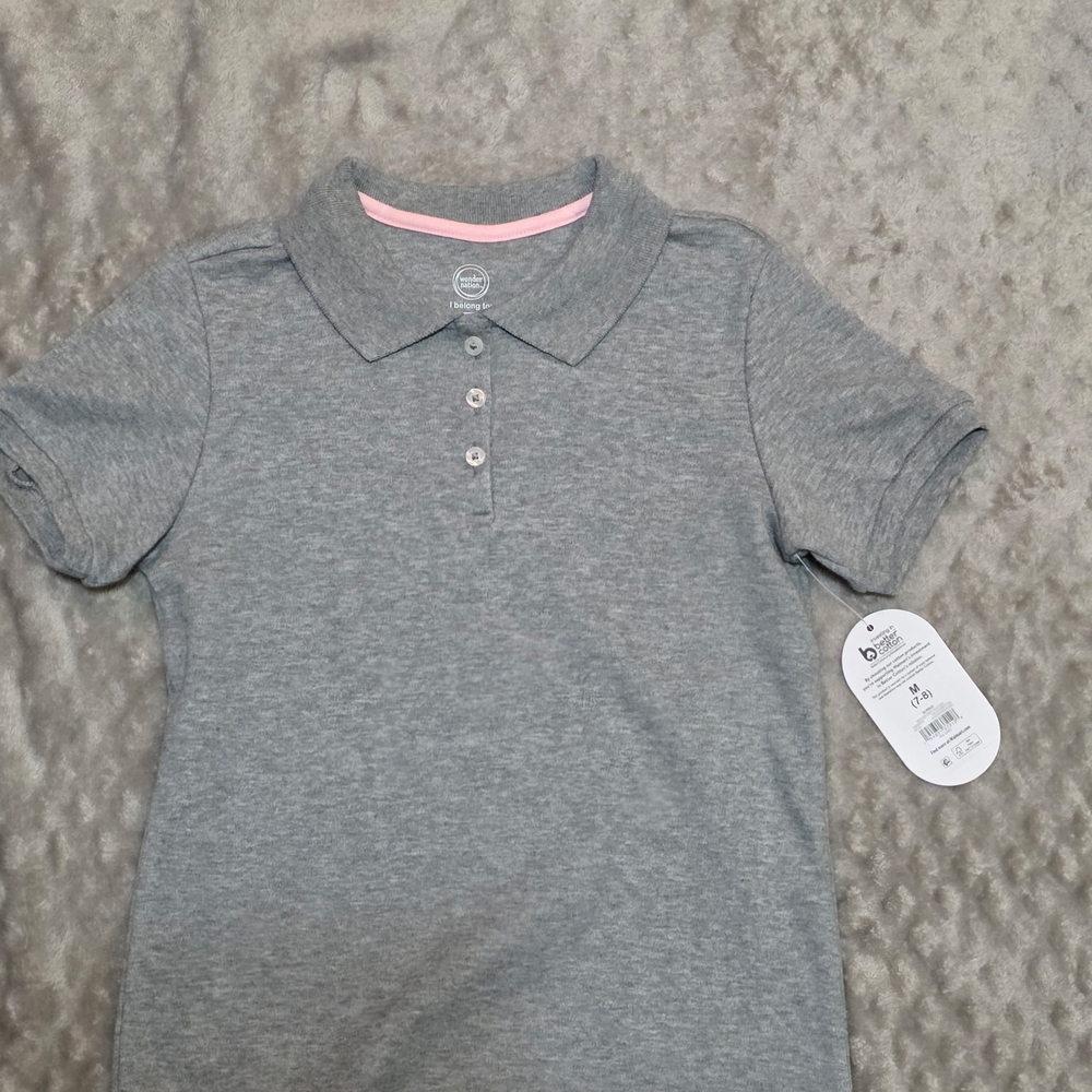 Wonder Nation Heather Gray Kids Polo